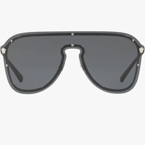Versace Women's Black Shield Sunglasses